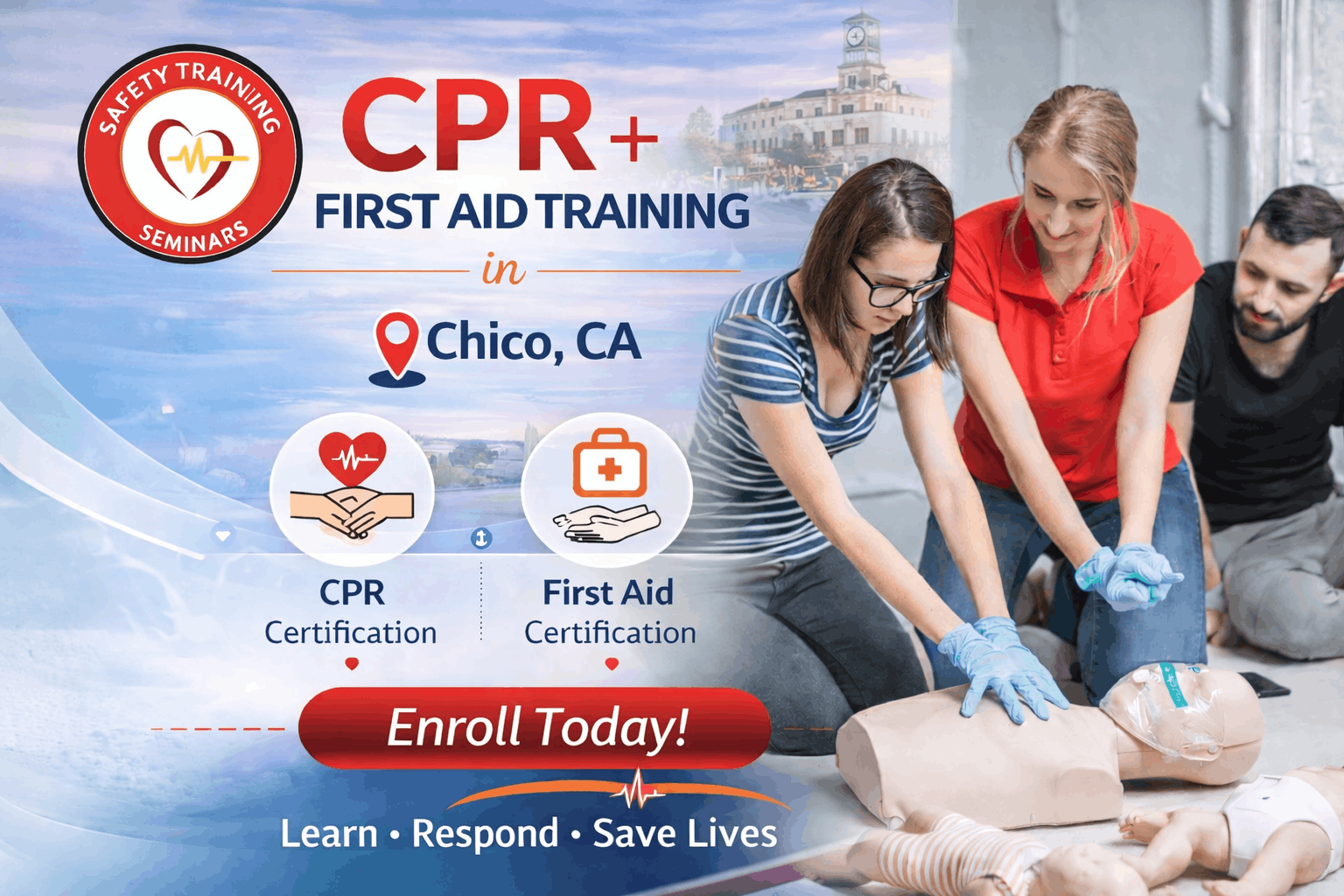 CPR and First Aid training in Chico