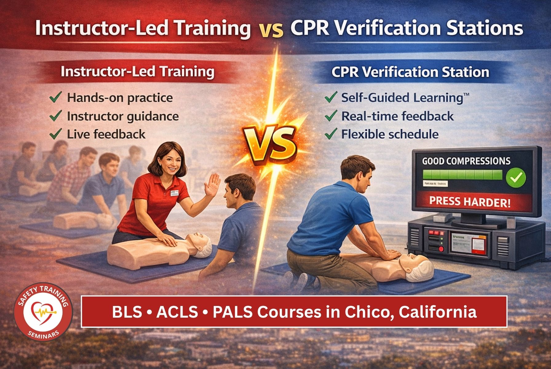 BLS • ACLS • PALS Courses in Chico, California