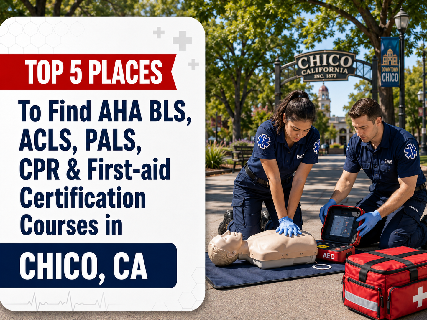 Top 5 Places To Find American Heart Association BLS, ACLS, PALS, CPR, and First-aid Certification Courses in Chico, CA